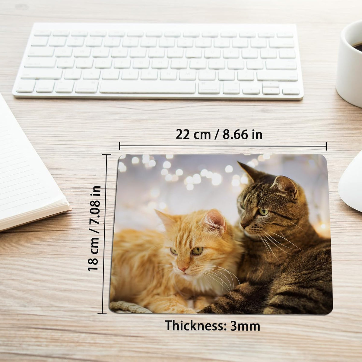 40 PCS White Mouse Pad 3mm Thick for Heat Press Printing,Bulk Mousepad Blanks for Heat Transfer Crafts 22x18x0.3CM