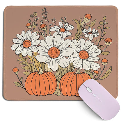 Cztulip Fall Vibe Mouse Pad,Rustic Retro Maple Leaf Pumpkin Acorn Mouse Mat