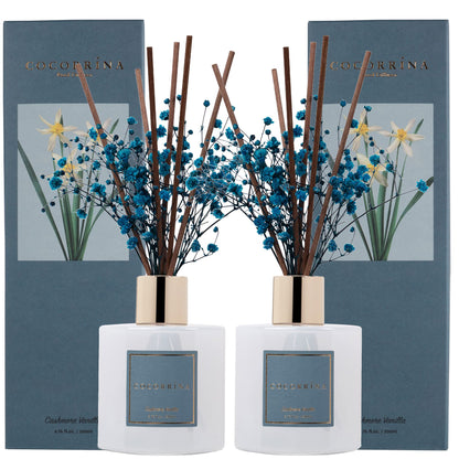 Cocorrína Reed Diffuser Set, Clean Linen 6.7 fl oz Scented Diffuser with Sticks Home Fragrance Reed Diffuser for Bathroom Shelf Décor