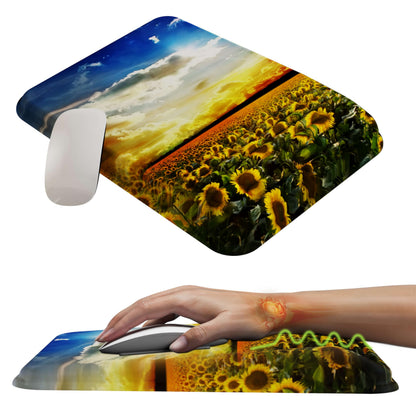 MEKASS Ergonomic Mouse Pad with Wrist Rest Support for Pain Relief (Black)