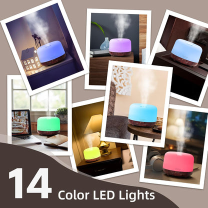 ASAKUKI Essential Oil Diffuser for Home, 500ML Aromatherapy Humidifier
