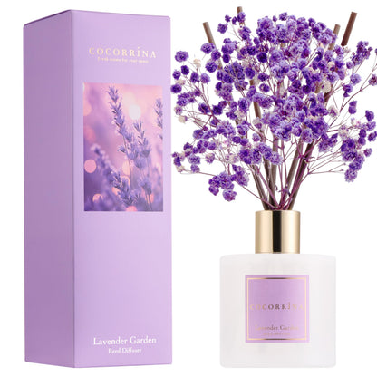 Cocorrína Reed Diffuser Set, Clean Linen 6.7 fl oz Scented Diffuser with Sticks Home Fragrance Reed Diffuser for Bathroom Shelf Décor