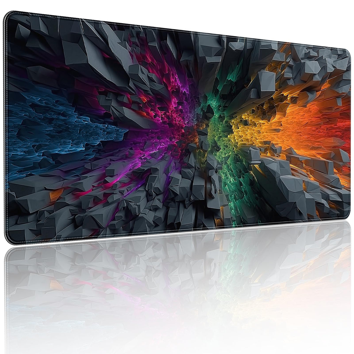Anime Frog Playing Card Gaming Mouse Pad, Extended 35.4 x 15.7 Inches, Non-Slip Rubber Base, Stitched Edges,Water Proof， XXL Desk Mat