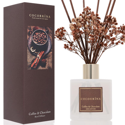 Cocorrína Reed Diffuser Set, Clean Linen 6.7 fl oz Scented Diffuser with Sticks Home Fragrance Reed Diffuser for Bathroom Shelf Décor