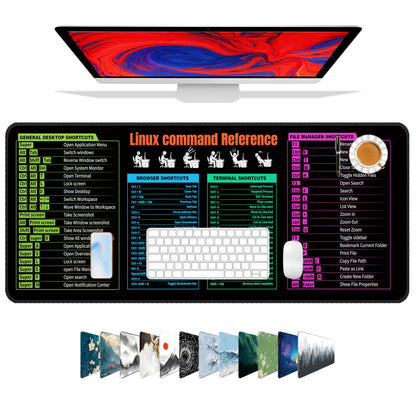 Galdas Mouse Pad,Office Desk Mat Large Gaming Keyboard Pad Durable Stitched Edges Washable Smooth Surface Control & Accuracy Extended Computer Mouse Mat (31.5X11.8In)-Green Forest…
