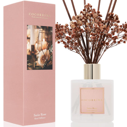 Cocorrína Reed Diffuser Set, Clean Linen 6.7 fl oz Scented Diffuser with Sticks Home Fragrance Reed Diffuser for Bathroom Shelf Décor