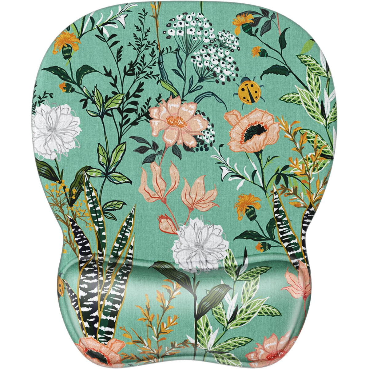 MROCO Ergonomic Mouse Pad with Gel Wrist Rest, 9.4 x 8.1 in, Cloud Forest