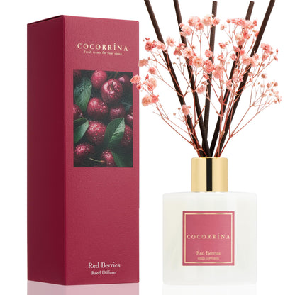 Cocorrína Reed Diffuser Set, Clean Linen 6.7 fl oz Scented Diffuser with Sticks Home Fragrance Reed Diffuser for Bathroom Shelf Décor