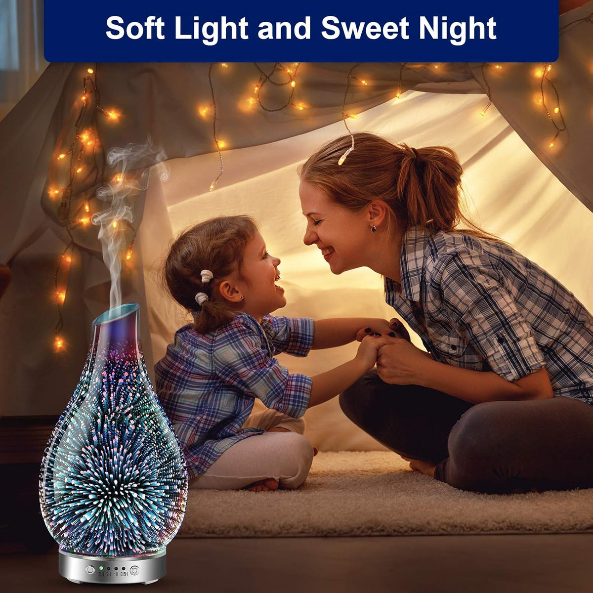 MAXWINER Essential Oil Diffusers Ultrasonic 3D Glass Aromatherapy Diffuser