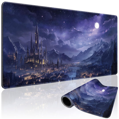 Mystical Gothic Library Large Gaming Mouse Pad Desk Mat 31.5x15.7