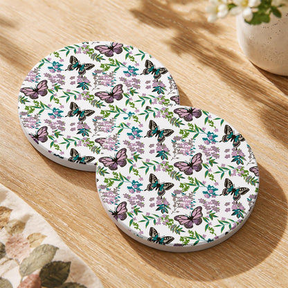 Oqplog 2 Pack Ceramic Absorbent Drink Coasters for Women