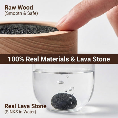 CUIYAKI 2Pcs Essential Oil Diffuser for Desk Office, Passive Lava Rock Diffuser for Aromatherapy, Small Personal Air Freshener for Nightstand, Safe for Sauna & Spa