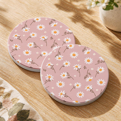 Oqplog 2 Pack Ceramic Absorbent Drink Coasters for Women
