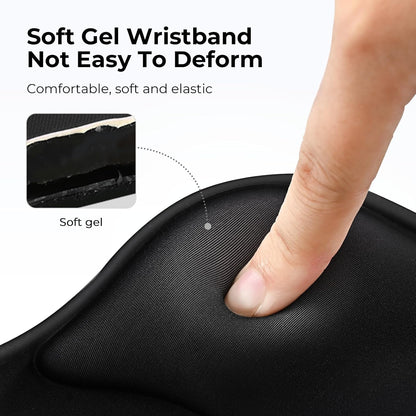 EooCoo Mouse Pad with Gel Wrist Rest, Ergonomic Mousepad Wrist Alignment