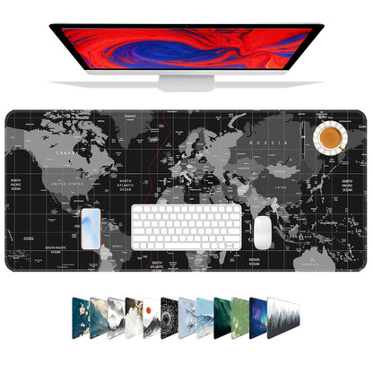 Galdas Mouse Pad,Office Desk Mat Large Gaming Keyboard Pad Durable Stitched Edges Washable Smooth Surface Control & Accuracy Extended Computer Mouse Mat (31.5X11.8In)-Green Forest…