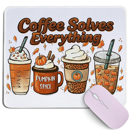 Cztulip Fall Vibe Mouse Pad,Rustic Retro Maple Leaf Pumpkin Acorn Mouse Mat