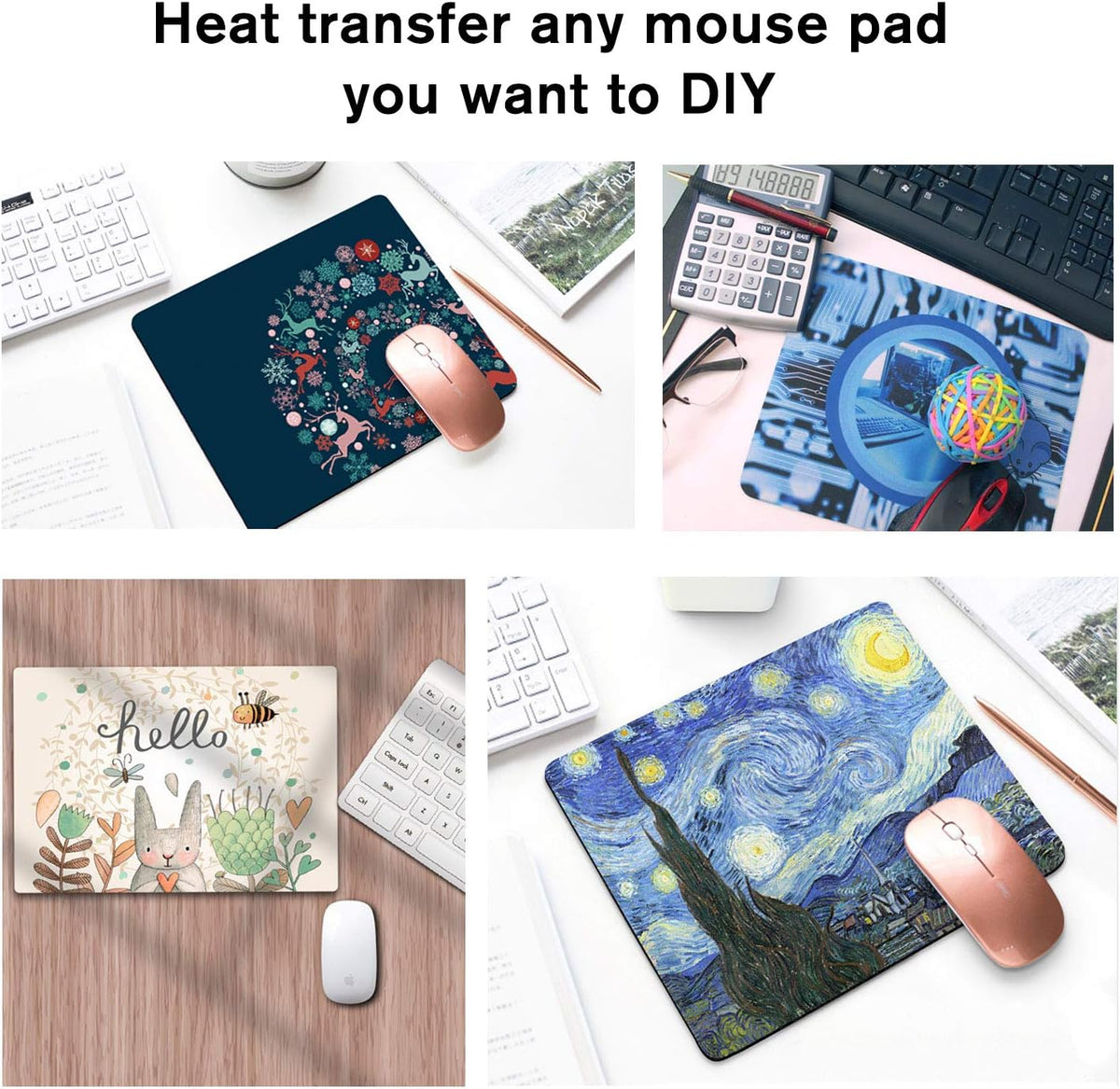 A-SUB Sublimation Mouse Pad Blank, 12 pcs, 24x20x0.2cm