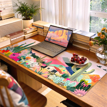 iCasso Desk Mat, Large Desk Mouse Pad for Desk,Home Office - Green Weeds