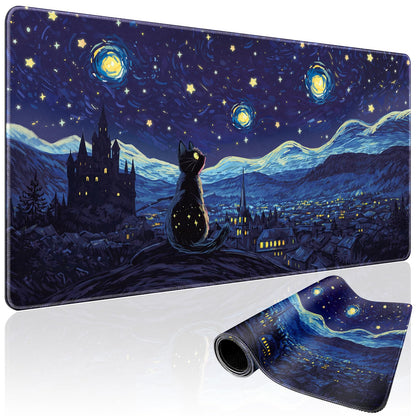 Mystical Gothic Library Large Gaming Mouse Pad Desk Mat 31.5x15.7