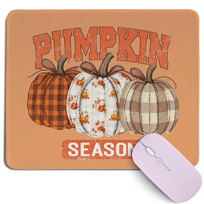 Cztulip Fall Vibe Mouse Pad,Rustic Retro Maple Leaf Pumpkin Acorn Mouse Mat