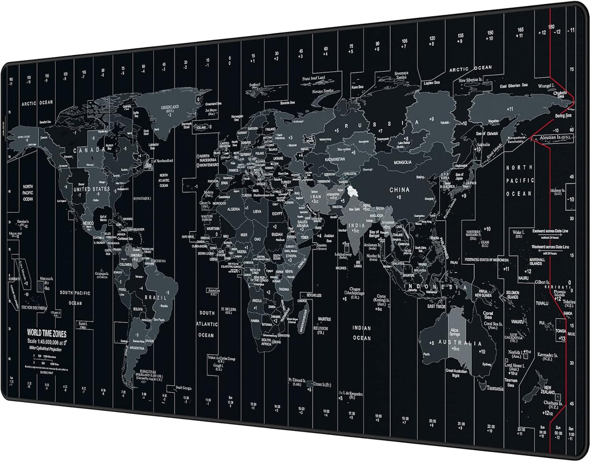 JIALONG Large Gaming Mouse Pad, Extended XXL Desk Mat 35.4×15.7 Inches Map