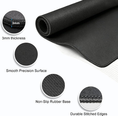 17 Pack Mouse Pads Bulk, Black Mouse Pads for Desk, Office and Laptop
