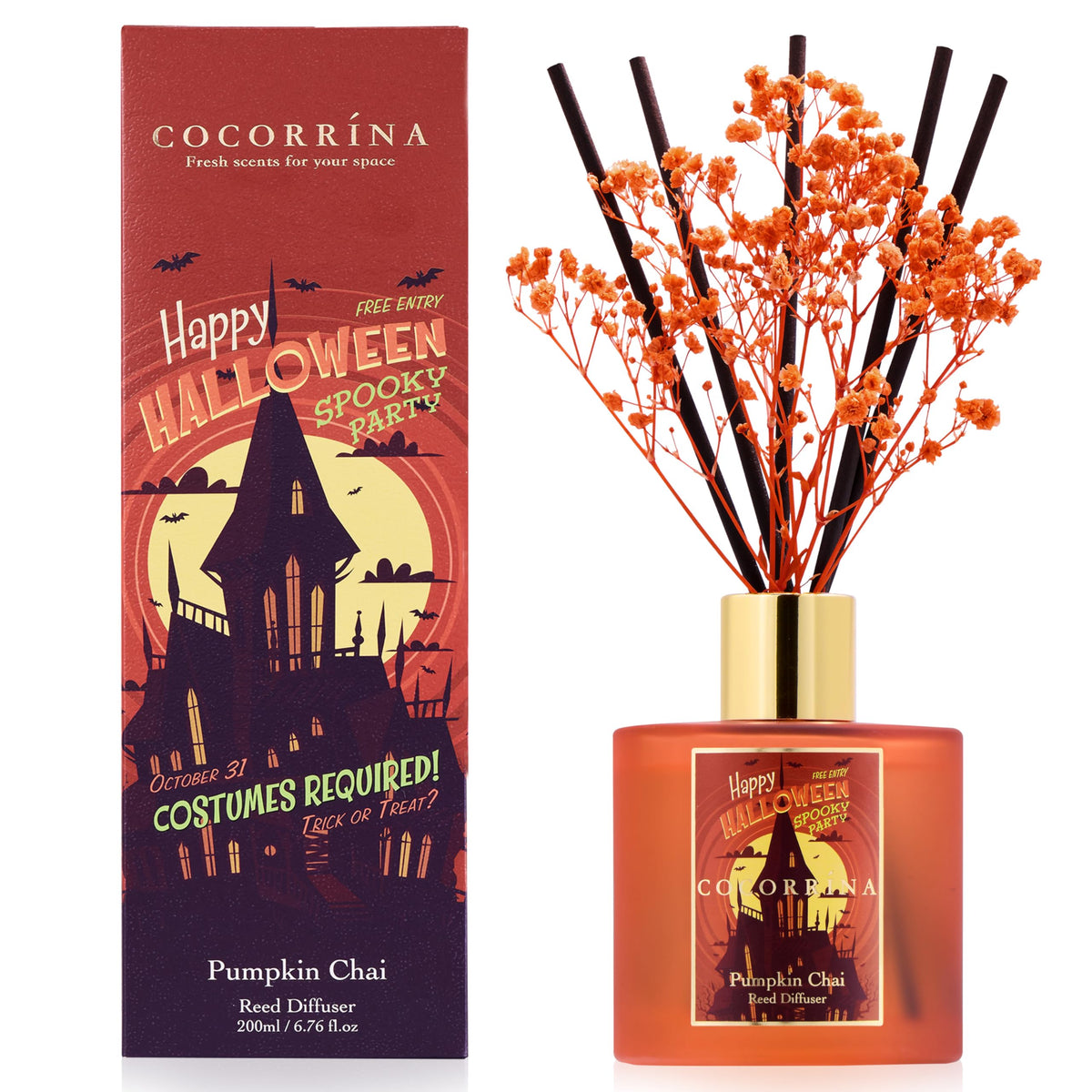 Cocorrína Reed Diffuser Set, Clean Linen 6.7 fl oz Scented Diffuser with Sticks Home Fragrance Reed Diffuser for Bathroom Shelf Décor