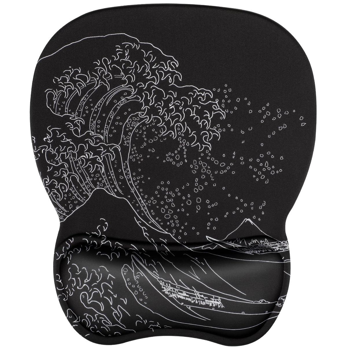 MROCO Ergonomic Mouse Pad with Gel Wrist Rest, 9.4 x 8.1 in, Cloud Forest