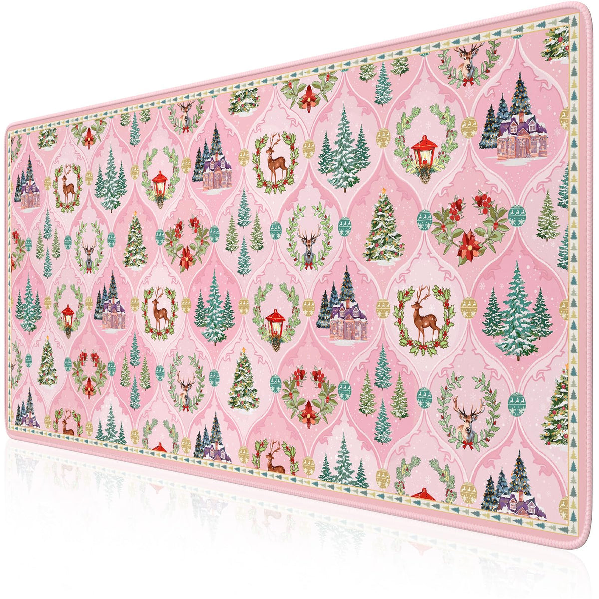 iCasso Desk Mat, Large Desk Mouse Pad for Desk,Home Office - Green Weeds