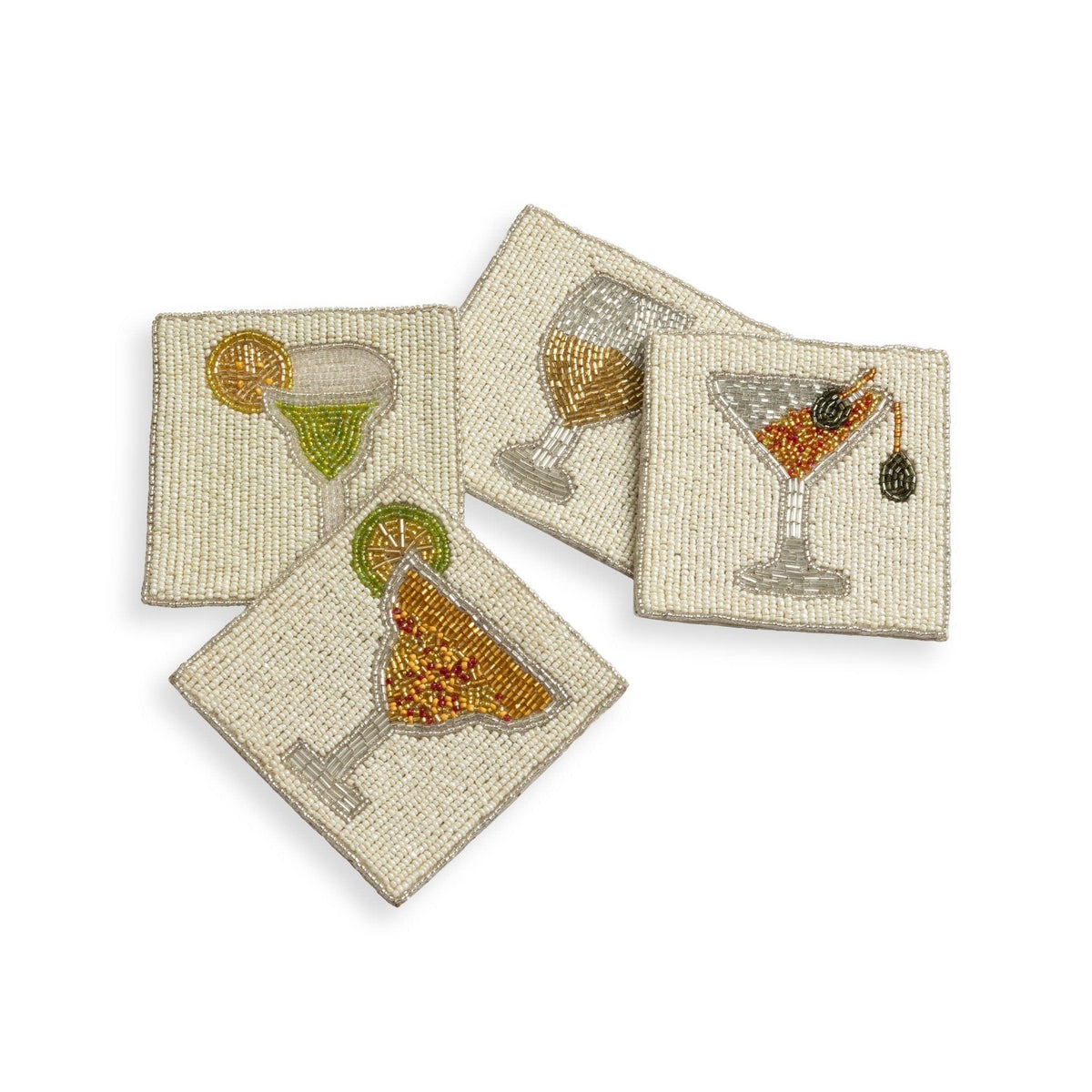 Folkulture Cute Fall Coasters, Set of 4, Non Slip, Easy to Clean - 4 Inch