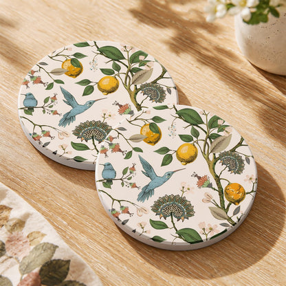 Oqplog 2 Pack Ceramic Absorbent Drink Coasters for Women