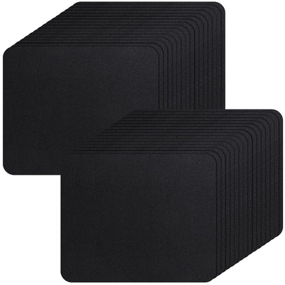 Crtiin 50 Pack Mouse Pad Bulk Pack, 7.09 x 8.66 Inch, Black