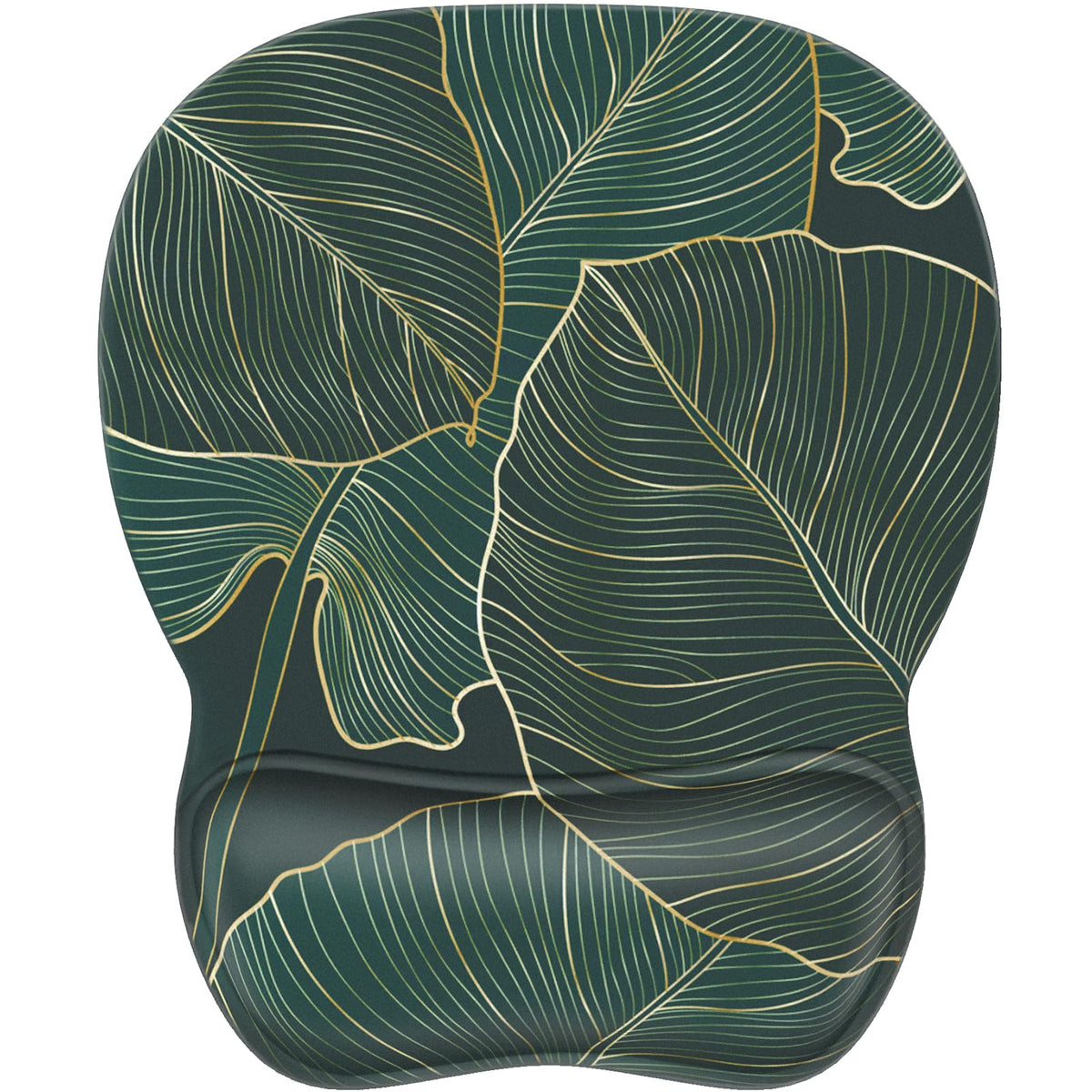 MROCO Ergonomic Mouse Pad with Gel Wrist Rest, 9.4 x 8.1 in, Cloud Forest
