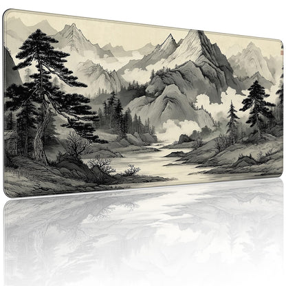Anime Frog Playing Card Gaming Mouse Pad, Extended 35.4 x 15.7 Inches, Non-Slip Rubber Base, Stitched Edges,Water Proof， XXL Desk Mat