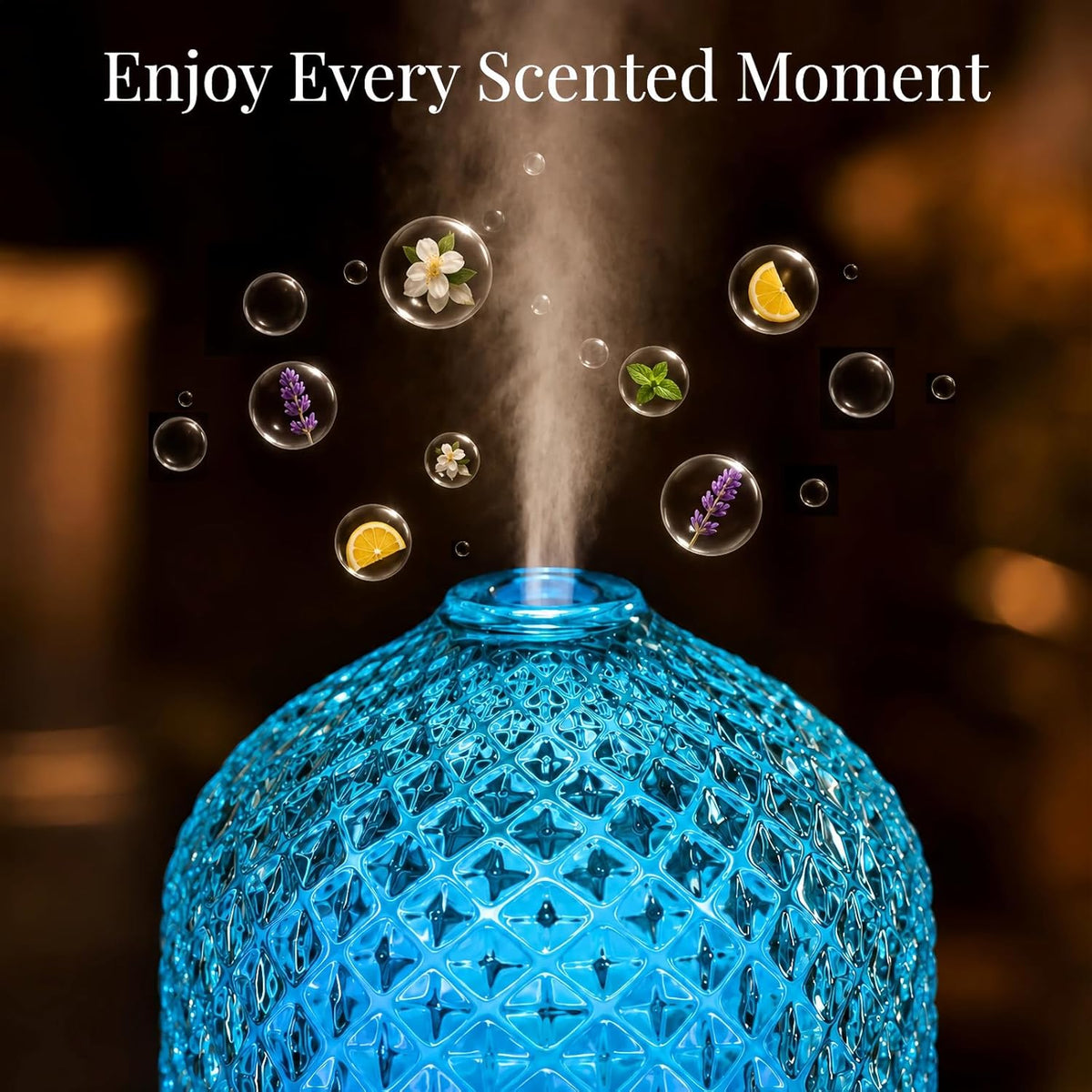 Essential Oil Diffuser for Home, 120 ml Glass Aromatherapy Diffuser
