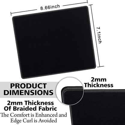 SaiTech IT 10-Pack Mouse Pads Bulk, Stitched Edges, Non-Slip Base