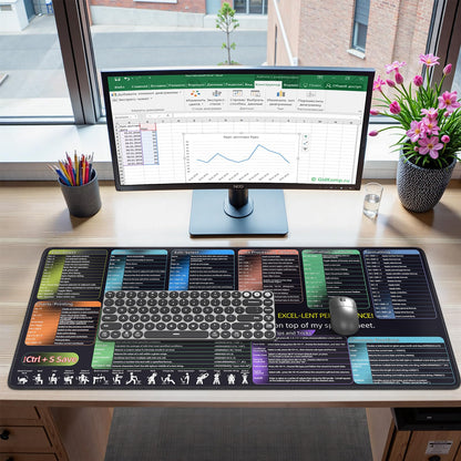 iCasso Desk Mat, Large Desk Mouse Pad for Desk,Home Office - Green Weeds