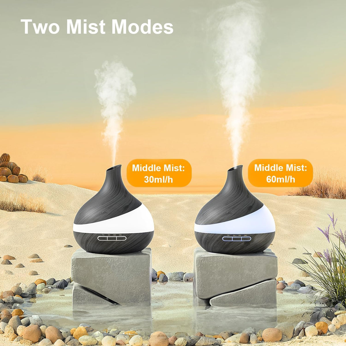HJTHJT 500ML Essential Oil Diffuser for Home: 14 Color LED, Remote Control