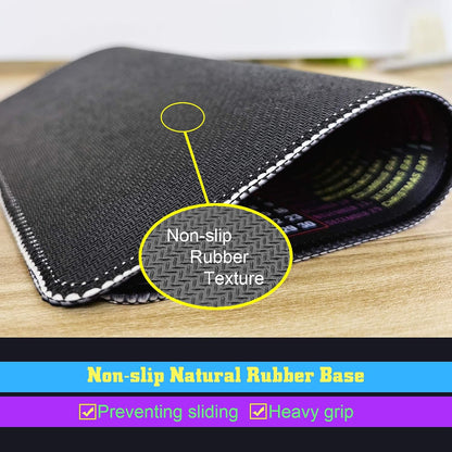 Mouse Pad, 2027 Calendar Black, Stitched Edge