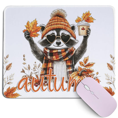 Cztulip Fall Vibe Mouse Pad,Rustic Retro Maple Leaf Pumpkin Acorn Mouse Mat