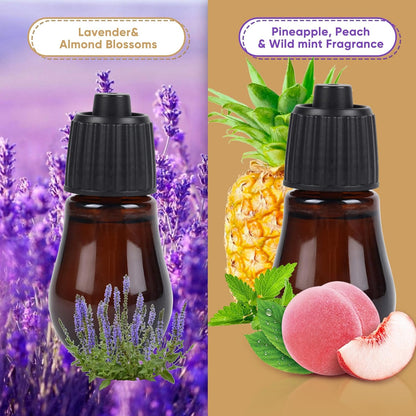 HAPPTWS Essential Oil Diffuser - Waterless Diffuser 3 Timer Settings Battery Powered for Bedroom Yoga Room Toilet Pet Room - Blue