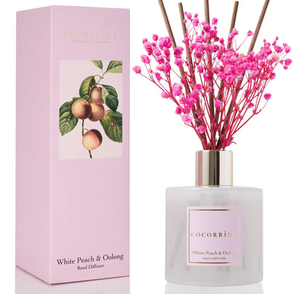 Cocorrína Reed Diffuser Set, Clean Linen 6.7 fl oz Scented Diffuser with Sticks Home Fragrance Reed Diffuser for Bathroom Shelf Décor