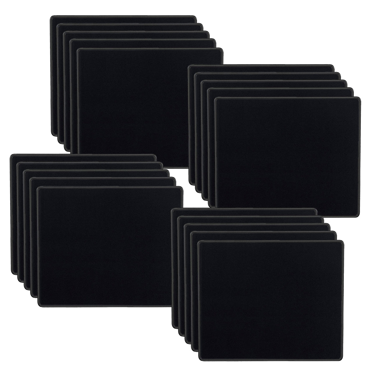 SaiTech IT 10-Pack Mouse Pads Bulk, Stitched Edges, Non-Slip Base