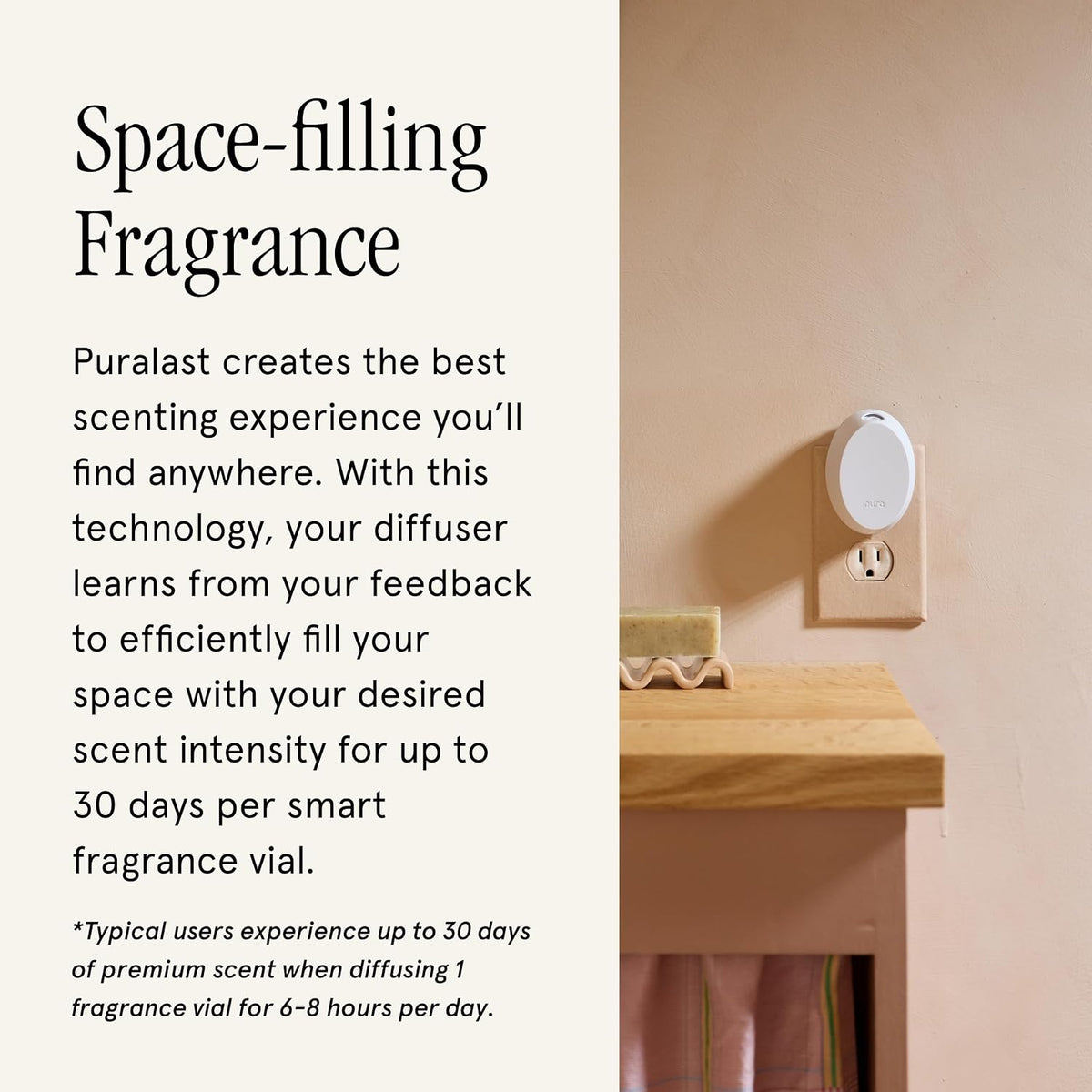 Pura Home Mini Fragrance Diffuser, Includes 1 Scent Refill, Linens & Surf