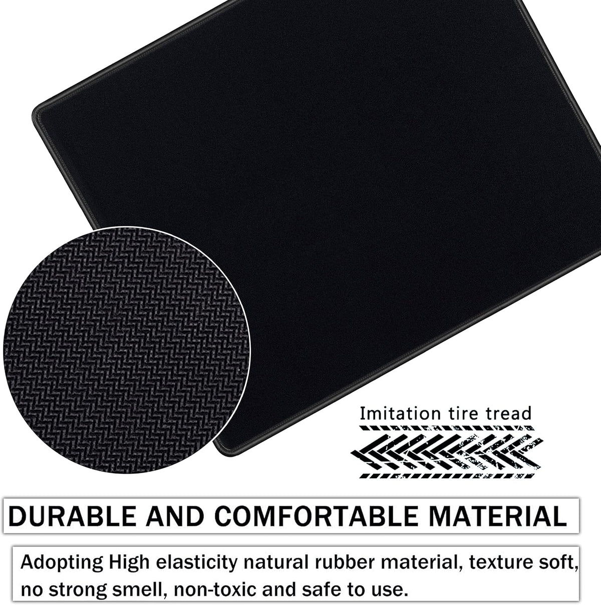 SaiTech IT 10-Pack Mouse Pads Bulk, Stitched Edges, Non-Slip Base