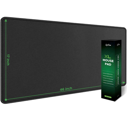 LifeTrim Huge 46”x17” 5mm Gaming Mouse Pad Large Mouse Pad for Desk Gaming Giant Black XXL Thick Long Extra Large Extended Big Gamer Desk Mat