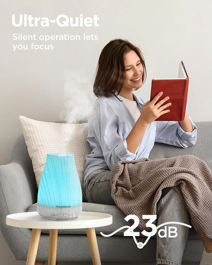 InnoGear Essential Oil Diffuser Ultrasonic Diffusers for Home, White Grey