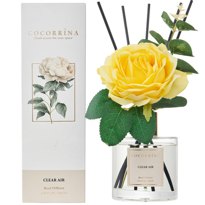 Cocorrína Reed Diffuser Set, Clean Linen 6.7 fl oz Scented Diffuser with Sticks Home Fragrance Reed Diffuser for Bathroom Shelf Décor