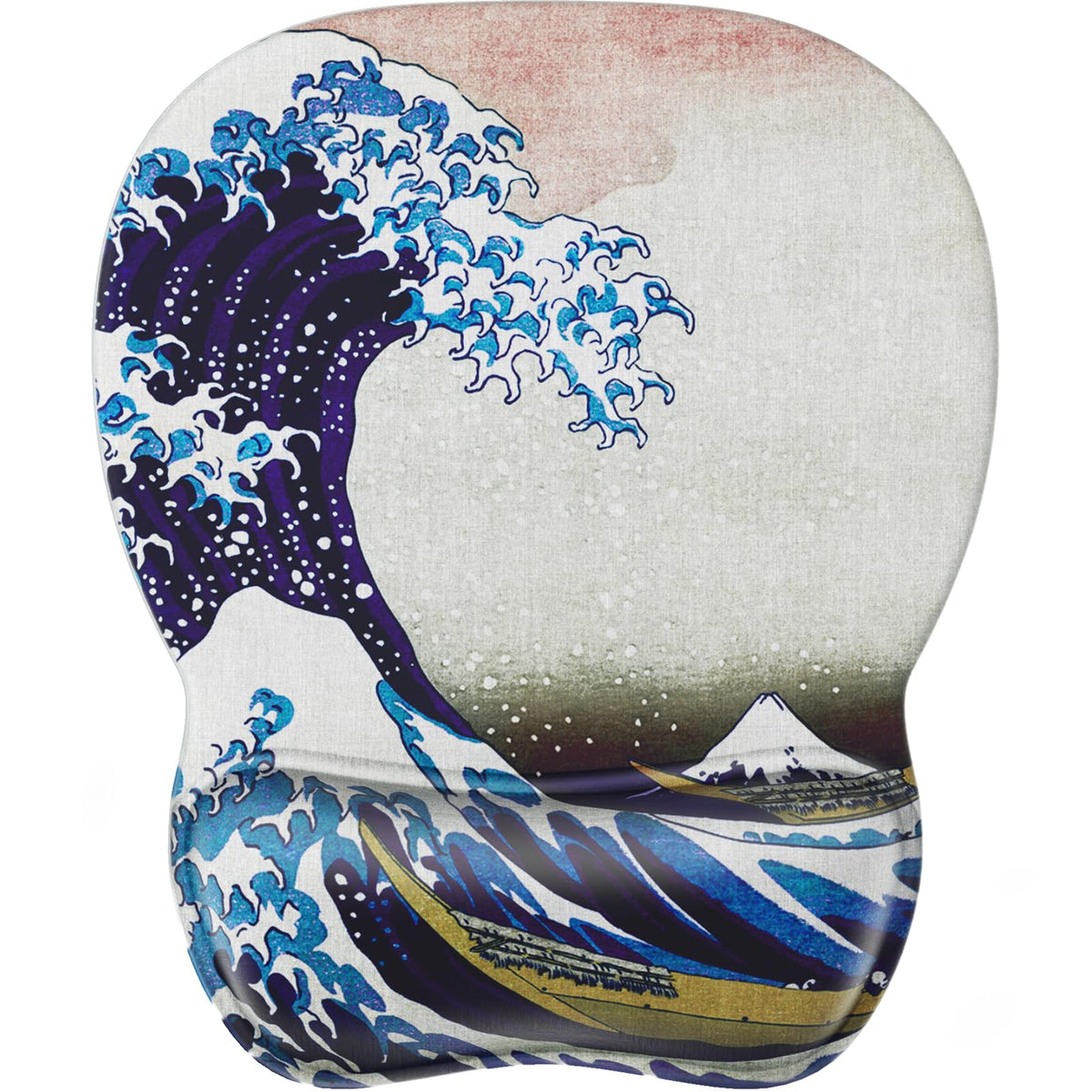 MROCO Ergonomic Mouse Pad with Gel Wrist Rest, 9.4 x 8.1 in, Black Flower