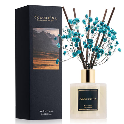 Cocorrína Reed Diffuser Set, Clean Linen 6.7 fl oz Scented Diffuser with Sticks Home Fragrance Reed Diffuser for Bathroom Shelf Décor